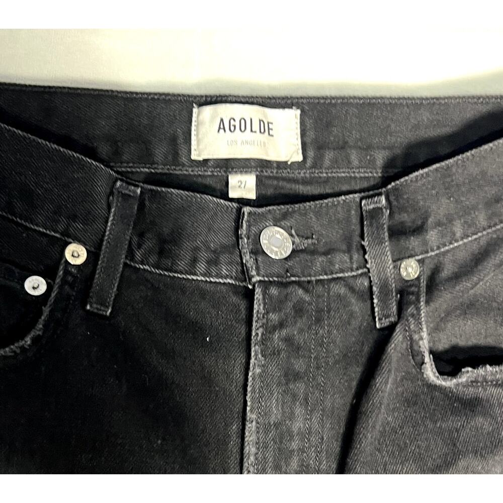Agolde Black Straight Leg Jeans